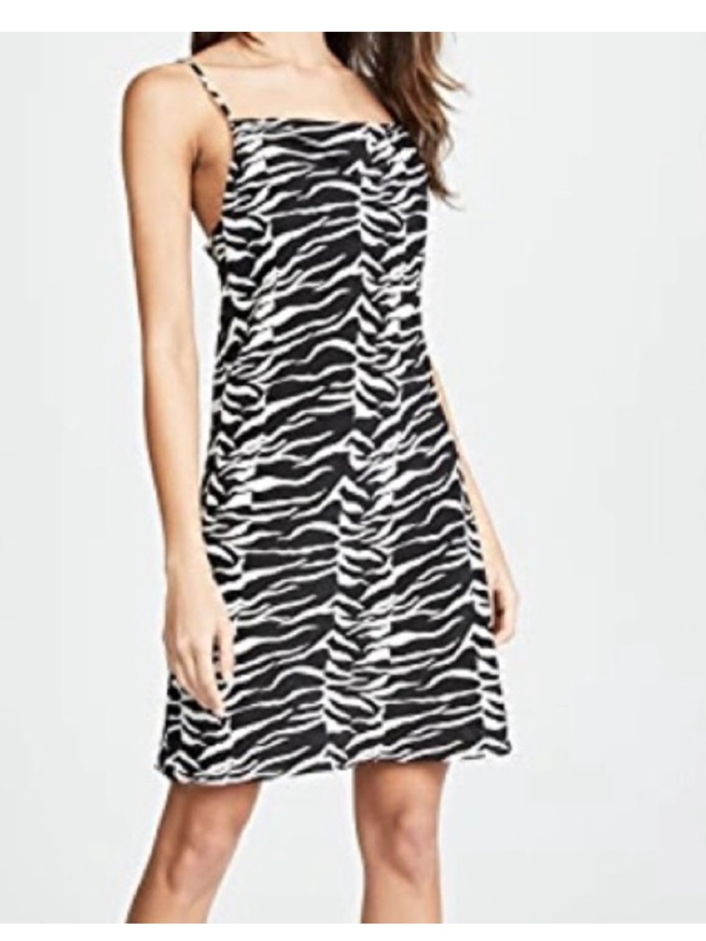 RIXO Zebra Black & White Twiggy Dress